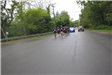 Officers running with police escort 5