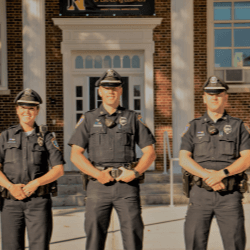 Officers Standing in a line